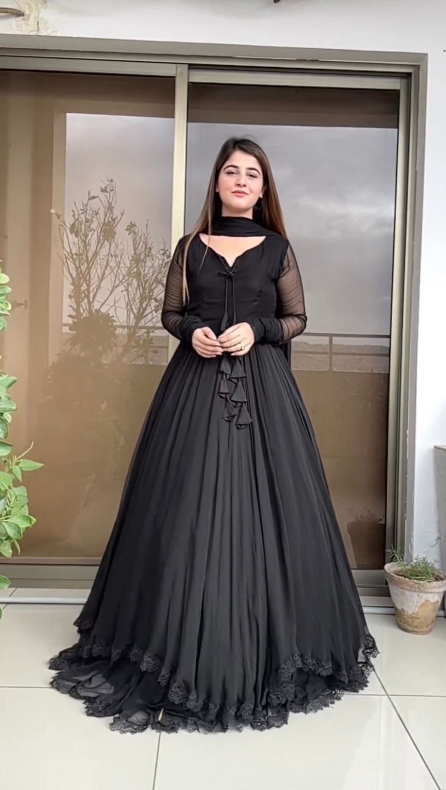 Black Net Dress 049 – Pakistan Bridal Dresses
